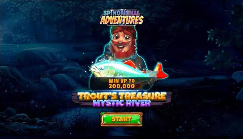 Introduction Screen - Spinomenal Trout’s Treasure - Mystic River Slot