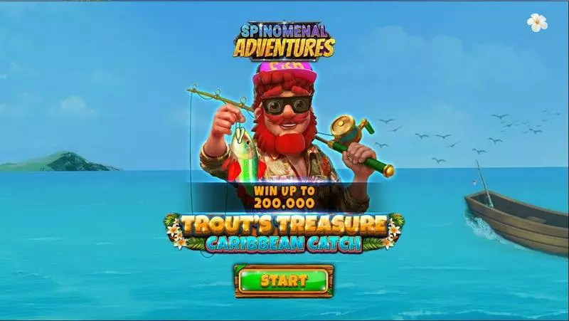 Introduction Screen - Spinomenal Trout’s Treasure – Caribbean Catch Slot