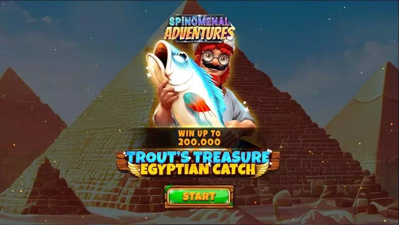 Introduction Screen - Spinomenal Trout’s Treasure – Egyptian Catch Slot