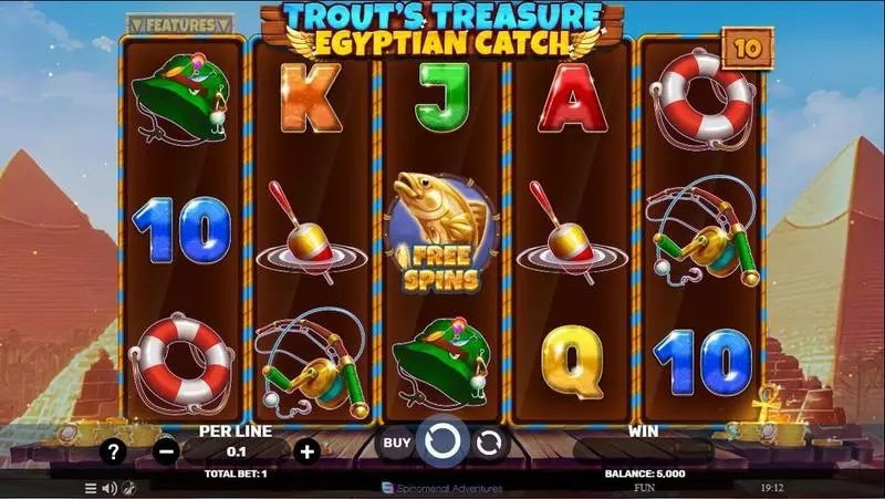 Main Screen Reels - Spinomenal Trout’s Treasure – Egyptian Catch Slot