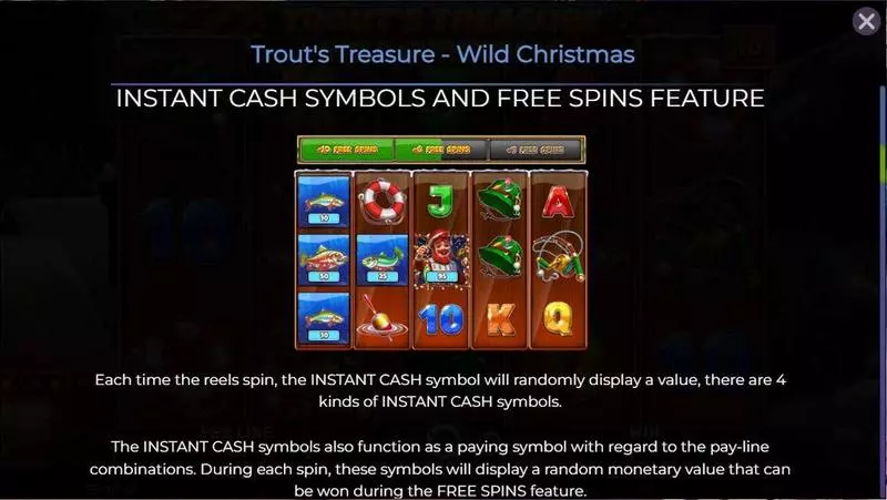 Free Spins Feature - Spinomenal Trout’s Treasure – Wild Christmas Slot