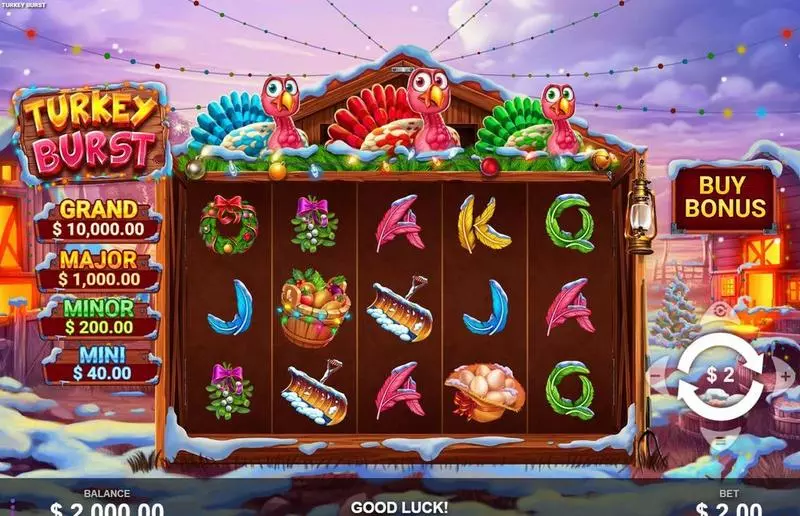 Main Screen Reels - Wizard Gaming Turkey Burst Slot