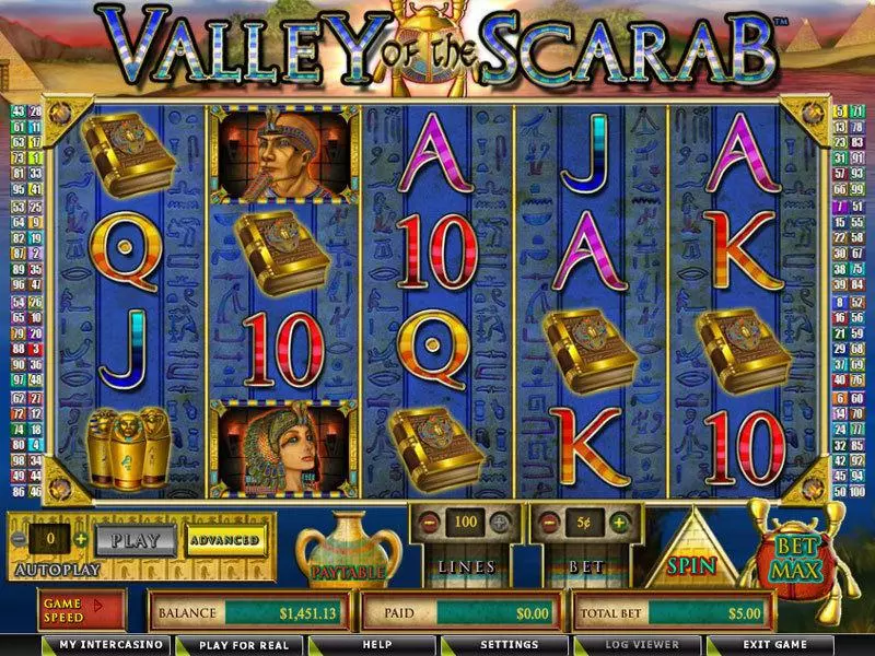 Main Screen Reels - Amaya Valley of the Scarab Slot