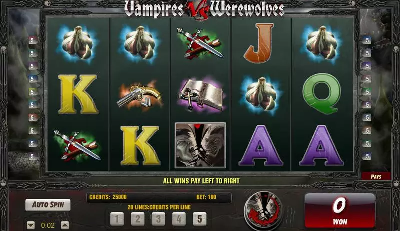 Main Screen Reels - Amaya Vampires vs Werewolves Slot