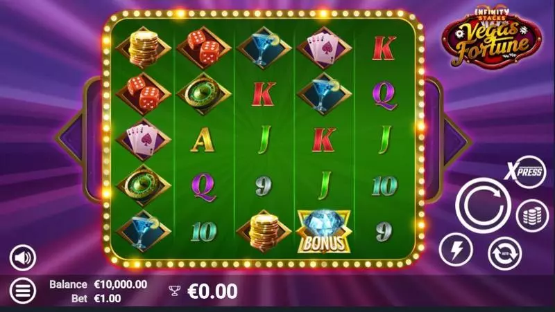 Main Screen Reels - AvatarUX Vegas Fortune Slot