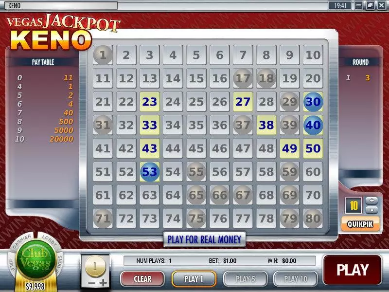 Introduction Screen - Rival Vegas Jackpot Keno Parlor