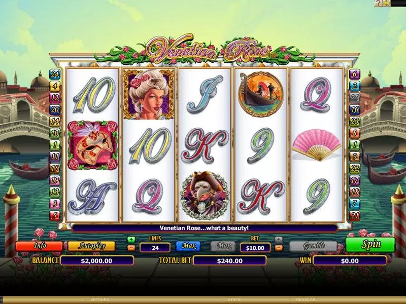 Main Screen Reels - Amaya Venetian Rose Slot