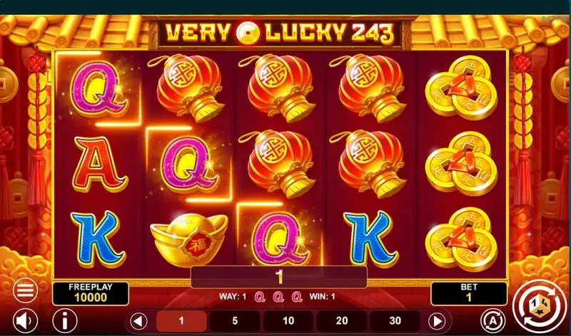 Main Screen Reels - 1Spin4Win Very Lucky 243 Slot