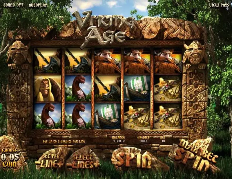 Main Screen Reels - BetSoft Viking Age Slot