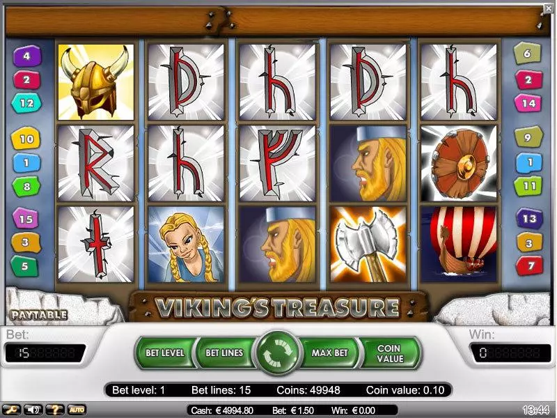 Main Screen Reels - NetEnt Viking's Treasure Slot
