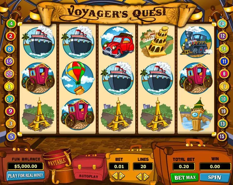 Main Screen Reels - Topgame Voyager's Quest Slot