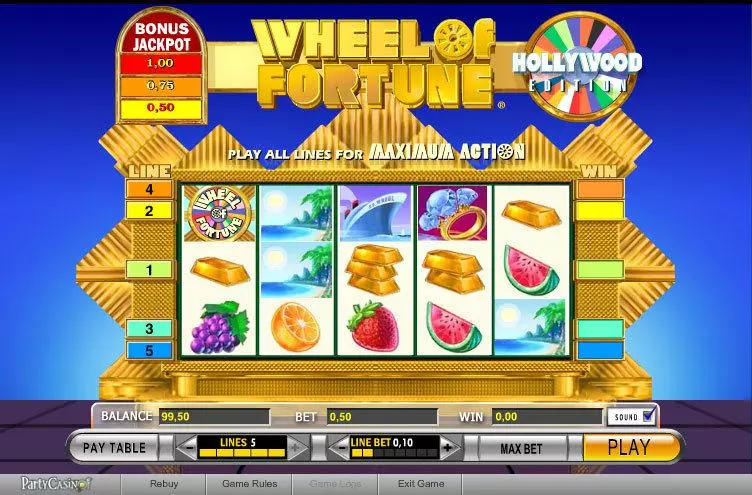 Main Screen Reels - IGT Wheel of Fortune Slot