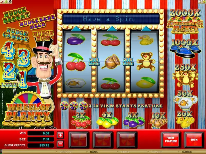 Main Screen Reels - Microgaming Wheel of Plenty Slot