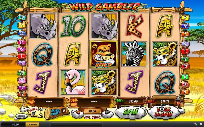 Main Screen Reels - Ash Gaming Wild Gambler Slot