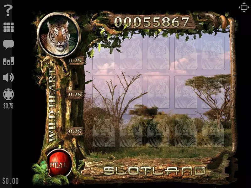 Main Screen Reels - Slotland Software Wild Heart Slot