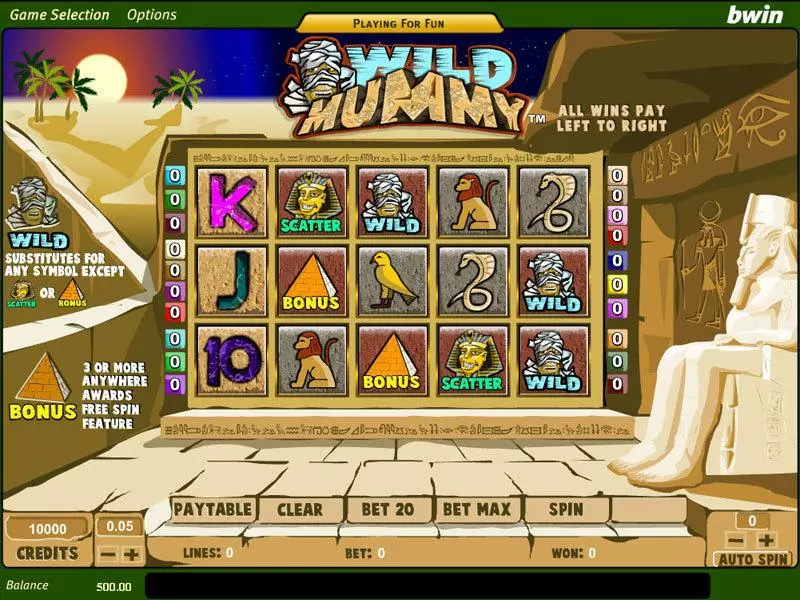 Main Screen Reels - Amaya Wild Mummy Slot