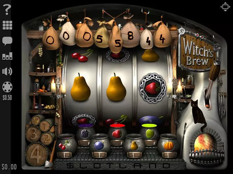 Main Screen Reels - Slotland Software Witch's Brew Slot