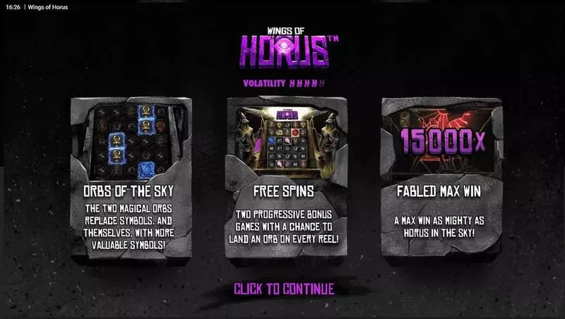 Info and Rules - Hacksaw Gaming Wngs Of Horus Slot