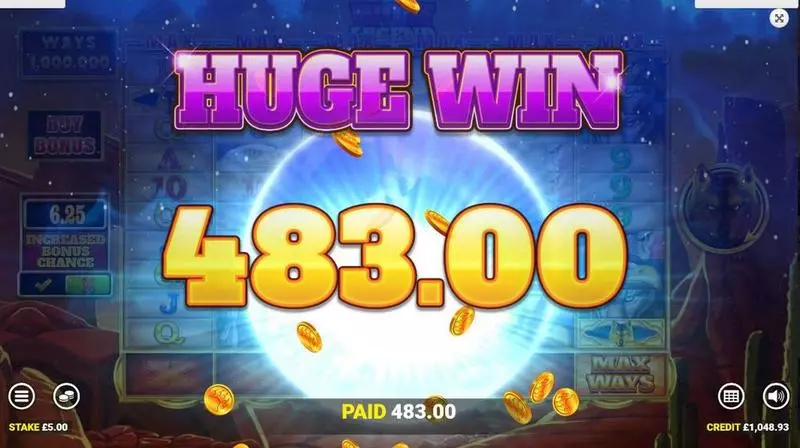 Winning Screenshot - Blueprint Gaming Wolf Legend Spin Boost Slot