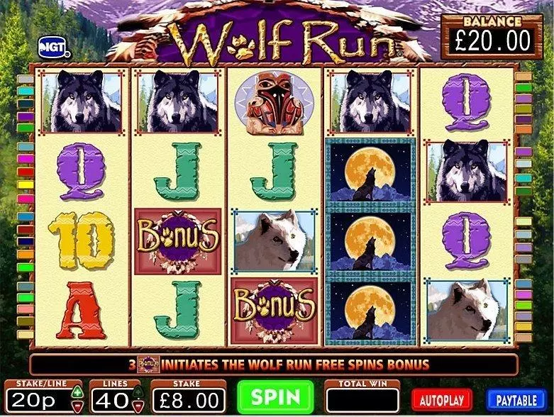 Introduction Screen - IGT Wolf Run Slot
