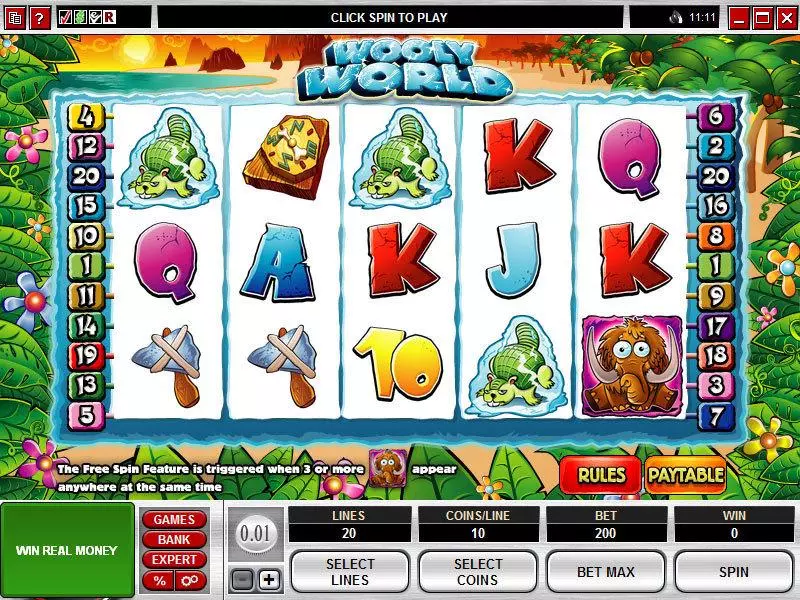 Main Screen Reels - Microgaming Wooly World Slot