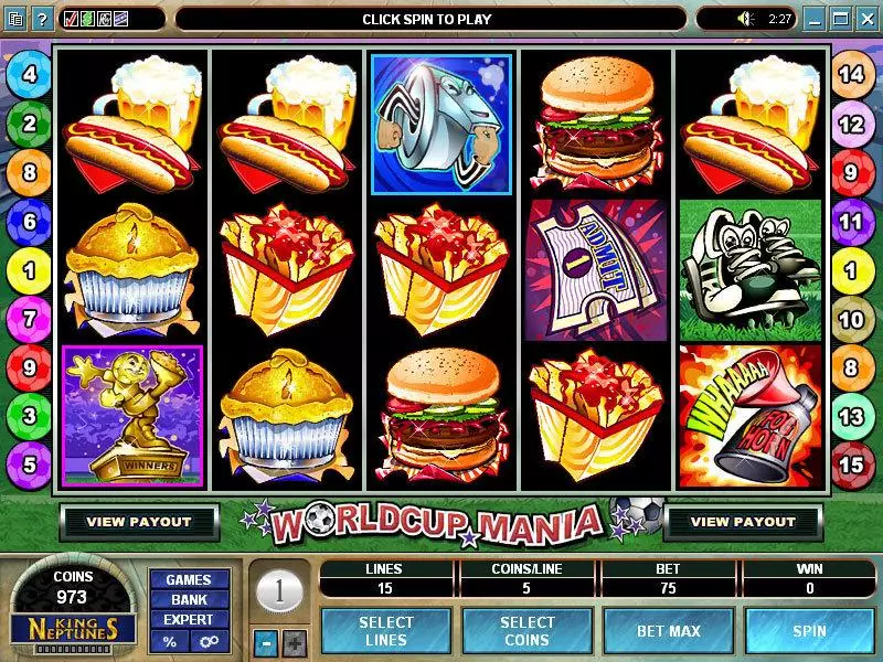 Main Screen Reels - Microgaming Worldcup Mania Slot