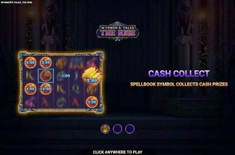Introduction Screen - Wizard Games Wynmor’s Tales The Rise Slot