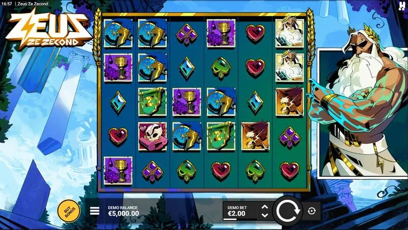 Main Screen Reels - Hacksaw Gaming Zeus Ze Zecond Slot